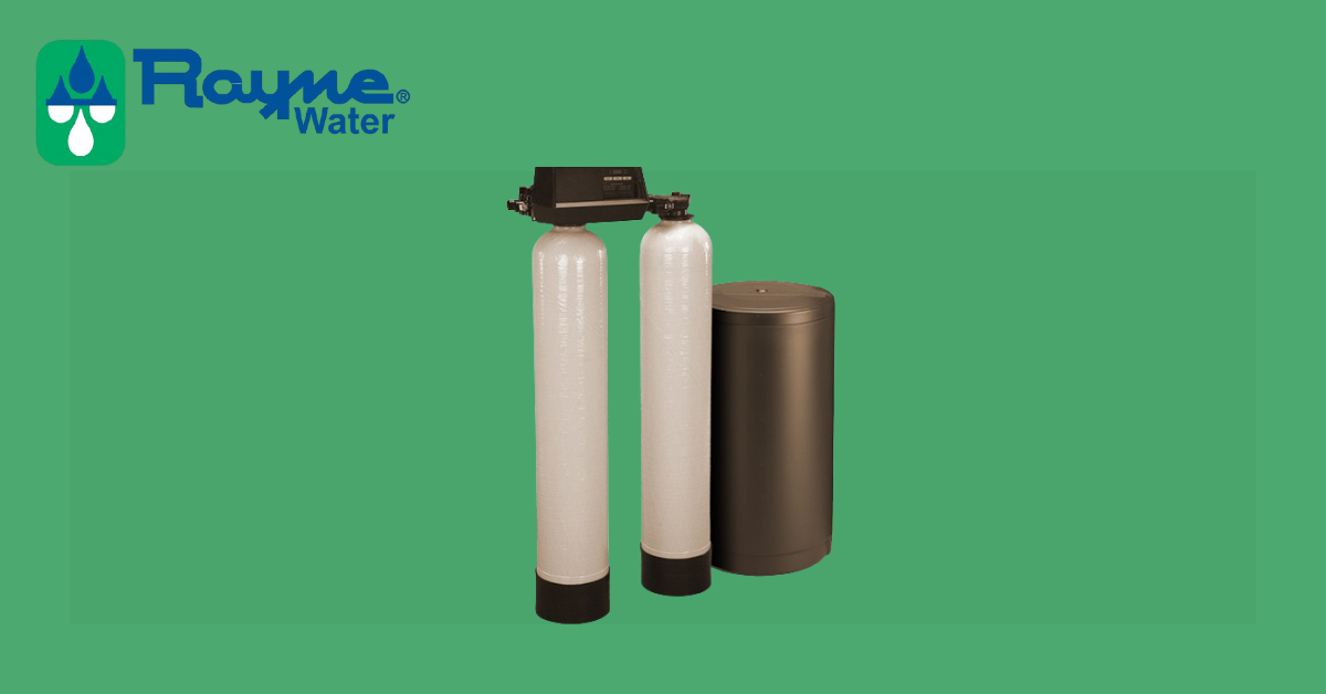Rayne Water Executive Twin Tank water softener with dual resin tanks for large homes and a continuous soft water supply