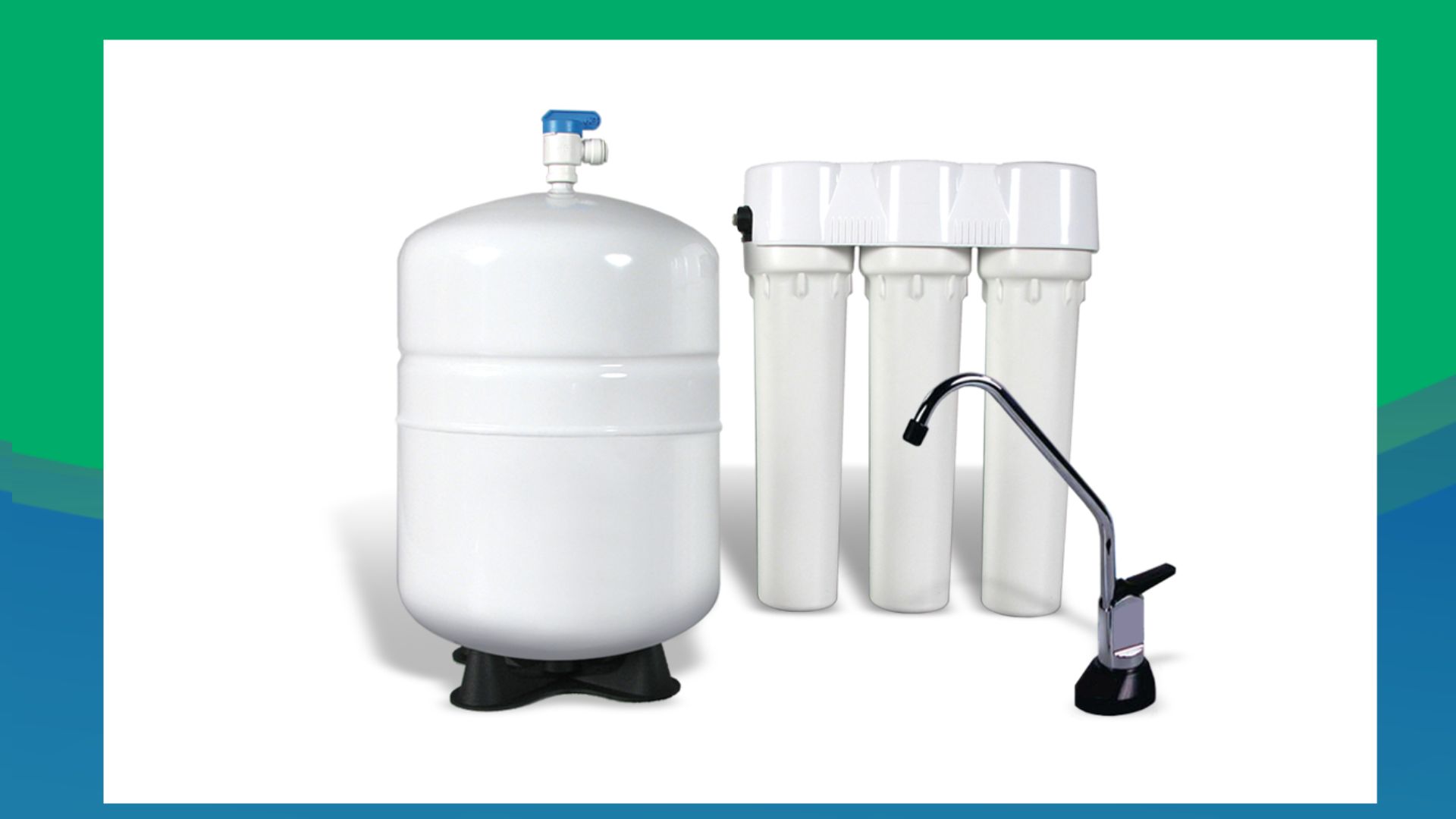 Rayne Water under-sink reverse osmosis system with storage tank and faucet
